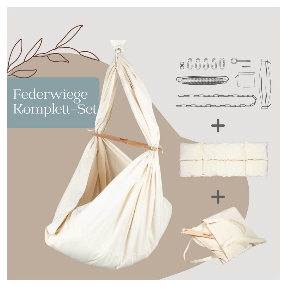 Baby Federwiege Set natur 1 St