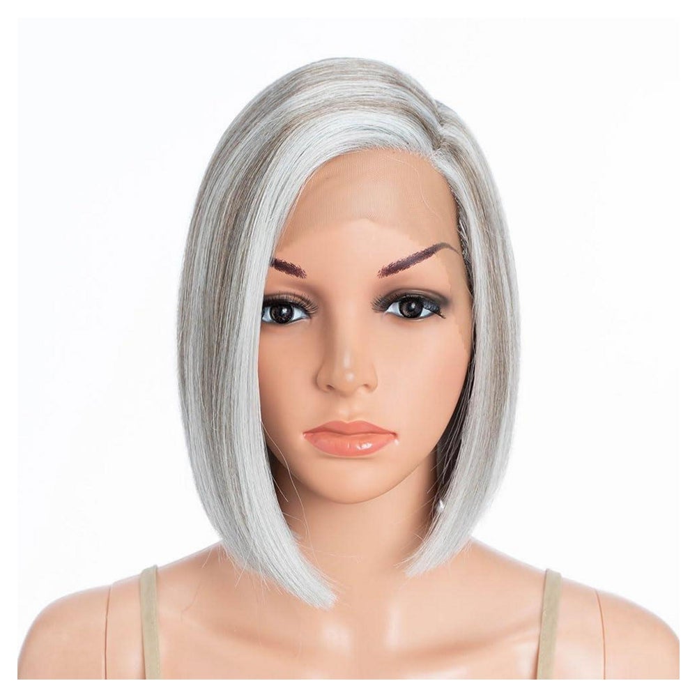 Perücke Lacefront Bob Kunsthaar Schweizer Spitze 24 cm PD T3 1 St