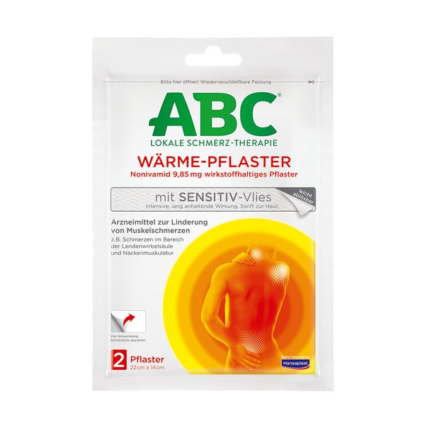 Abc Wärme-pflaster Sensitive-vlies Hansaplast Med 2 St