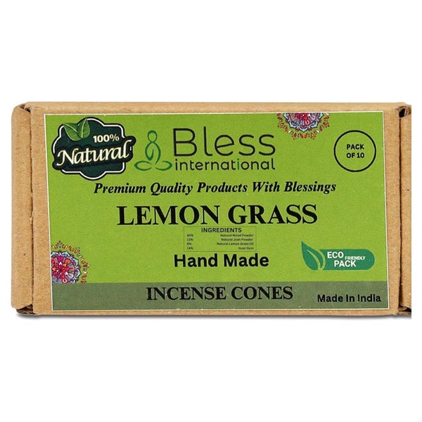 Räucherkegel Lemon Gras Handmade Organic Lemon Grass Pack Of 1 St