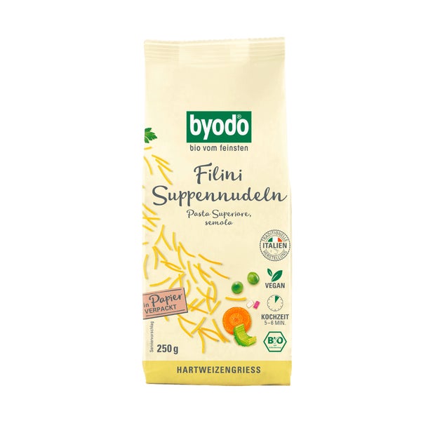BYODO Bio Filini semola (Suppennudeln als Fäden) 250 g