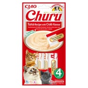 INABA Churu Tuna with crab flavour 4x14g Thunfisch mit Krabben für Katzen 0,056 kg