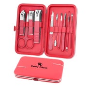 Maniküre Set 10teilig Nagelknipser Nagelschere Etui Rose Tex 1 St
