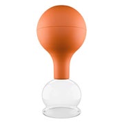 Produktabbildung: Pulox Schröpfglas aus Echtglas mit Saugball - 40mm in Braun 1 St