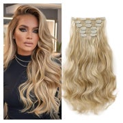 Clip in Extensions Haarverlängerung 48 cm Naturblond & Bleic 1 St