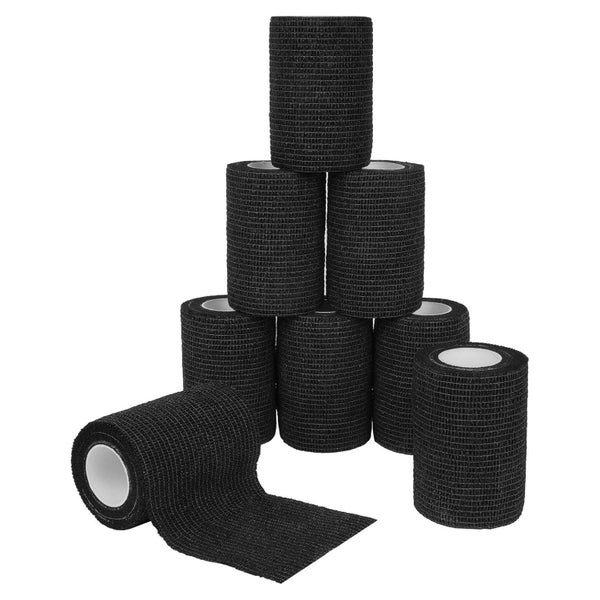 8 Rollen Selbstklebende Verband cohesive Schwarz 7.5cmx4.5m 1 St