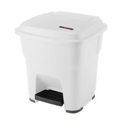 Vileda Professional Abfalleimer Hera mit Pedal, 35 Liter – berührungslose Nutzung - (B x L x H): 39 x 39 x 44 cm, weiß