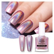 Nagellack Glitzer Holographic Regenbogen Nail Art Rosa 7ml Á 1 St