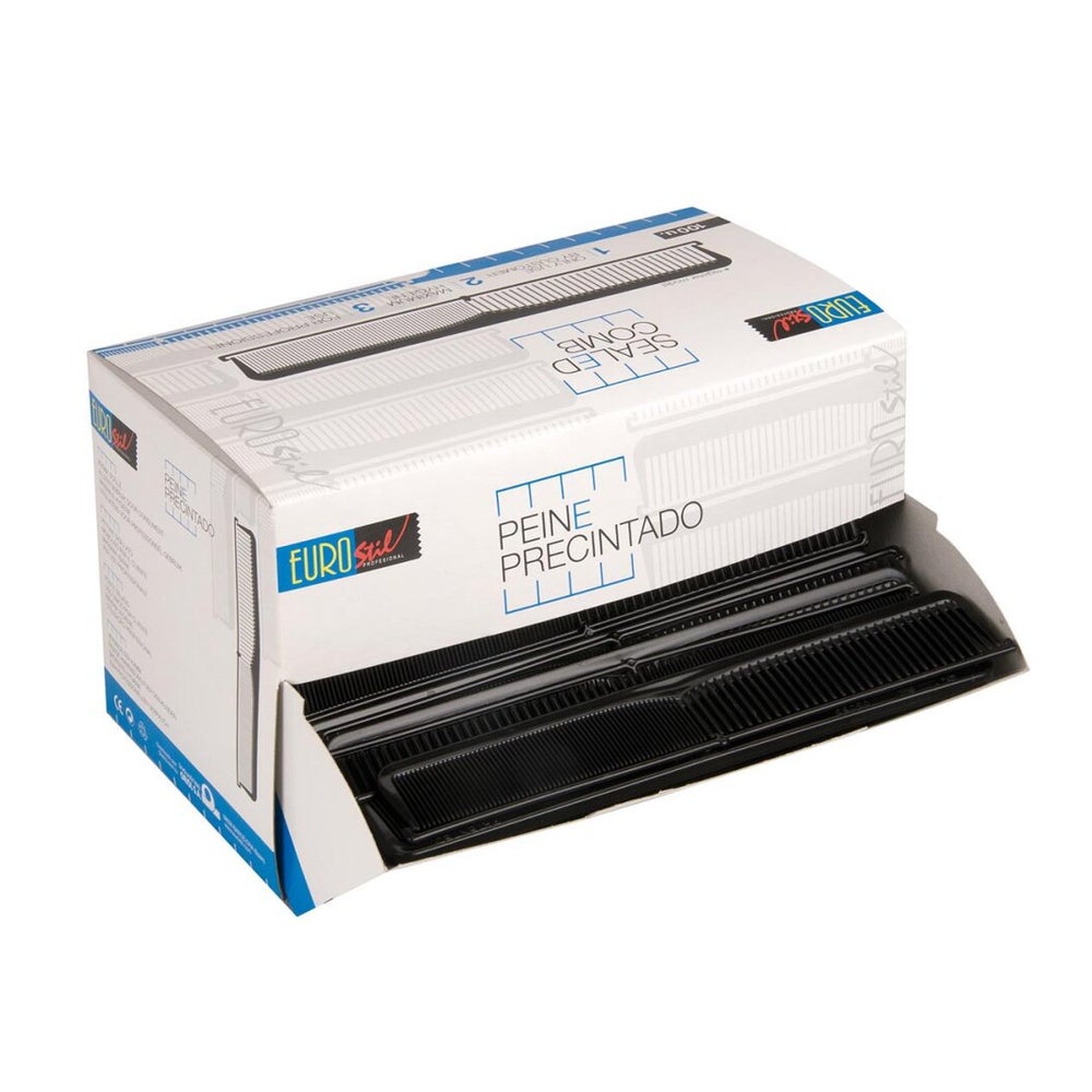 Eurostil Dispenser Kämme Dispenser Single Use Sealed Schwarz Schwarz 1Un