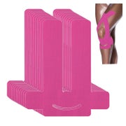 ANAMPION Kinesiotape Vorgeschnitten für Knie - 12 Stück Rosa, Wasserfest
