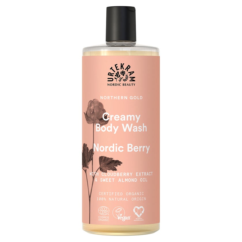 Urtekram Wild Rose Moisturizing Body Wash  200ml, Vegan & Organic   Hydrating Shower Gel With Aloe Vera Urtekram Wild Rose Shower Gel