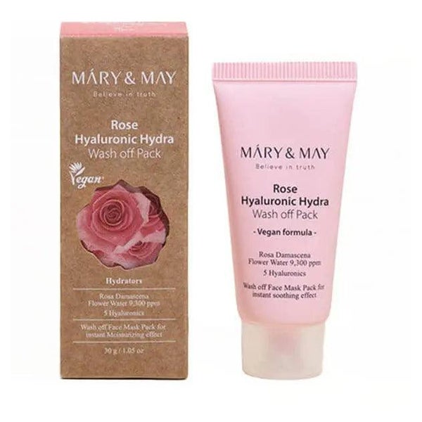 MARY & MAY Rose Hyaluronic Hydra Wash Off Pack 30 g