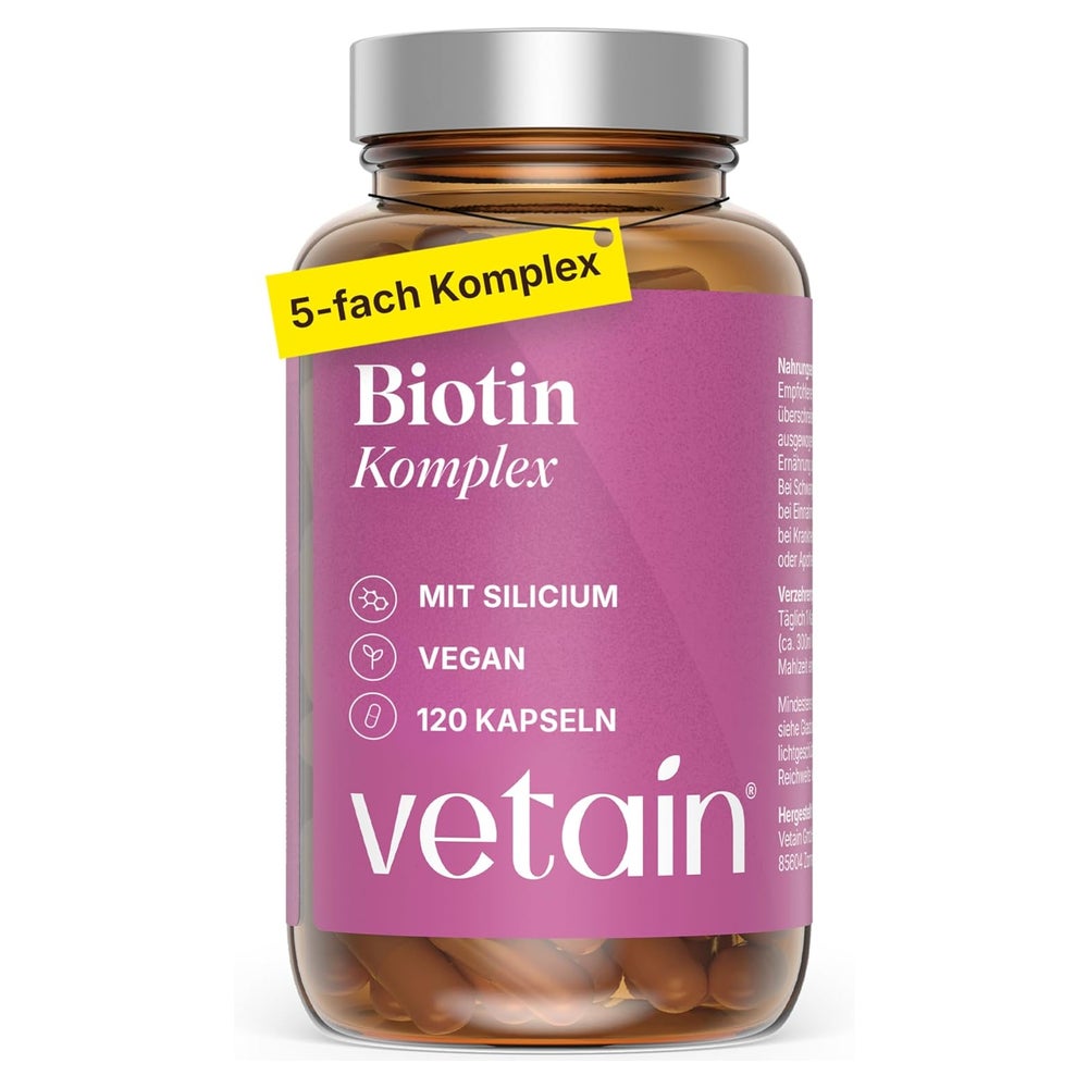 VETAIN Biotin Komplex mit Zink, Selen, Silizium & Vitamin B5 120 St