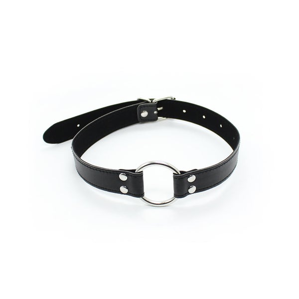 Metal O-ring Gag with pu strap 1 St
