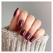 Falsche Nägel 24 Pcs Press On Kleber Tips Nagelkunst Weinrot 1 St