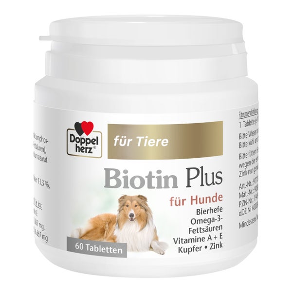 Doppelherz für Tiere Biotin Plus für Hunde 60 St