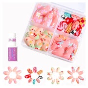 Fingernägel Künstliche 96 Aufkleben Kinder Blumen Kirsch Sty 1 St