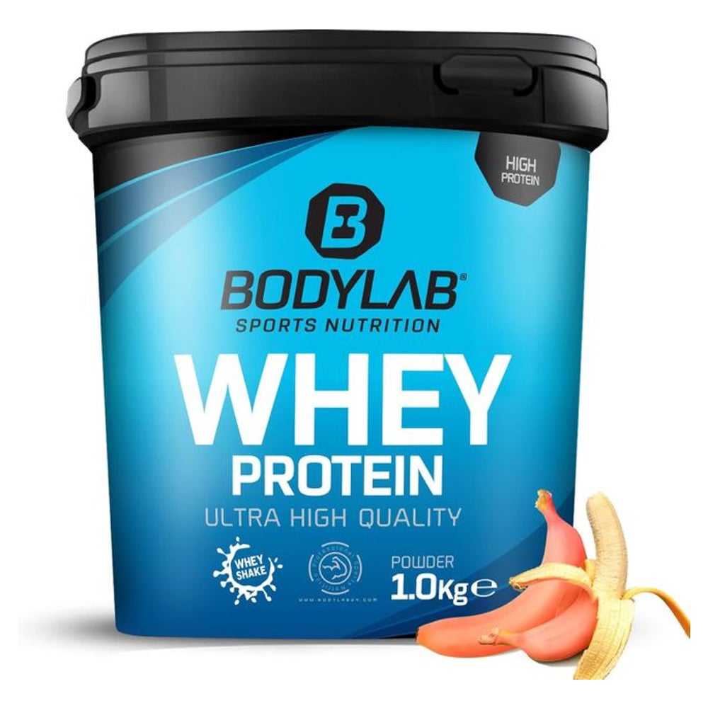 Bodylab24 Whey Protein Pulver, Rote Banane 1000 g