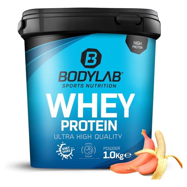 Bodylab24 Whey Protein Pulver, Rote Banane 1000 g