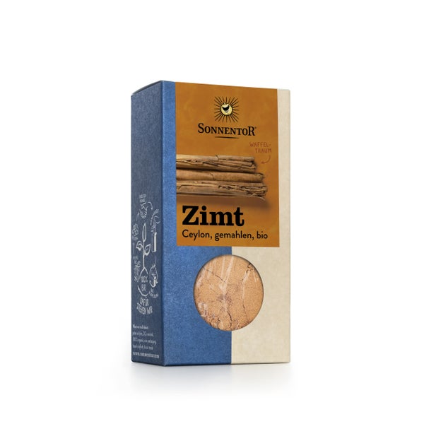 Zimt Ceylon gemahlen bio 40 g – Mildes Bio-Gewürz für feine Speisen 40 g