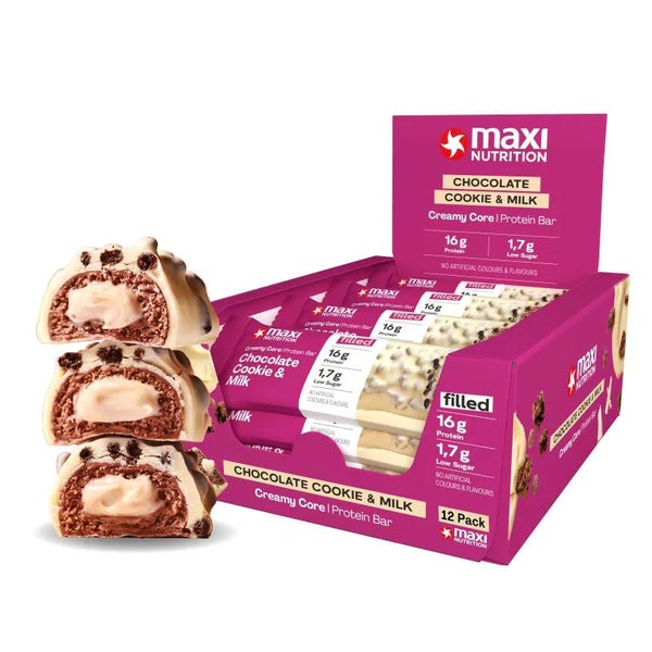 MN Creamy Core Protein Bar Chocolate Cookie & Milk, 45g 12 St
