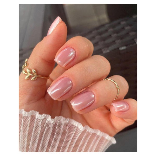 Kunstnägel Press On Kurz Square Rosa Einfarbig Nagelkleber T 1 St