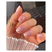 Kunstnägel Press On Kurz Square Rosa Einfarbig Nagelkleber T 1 St