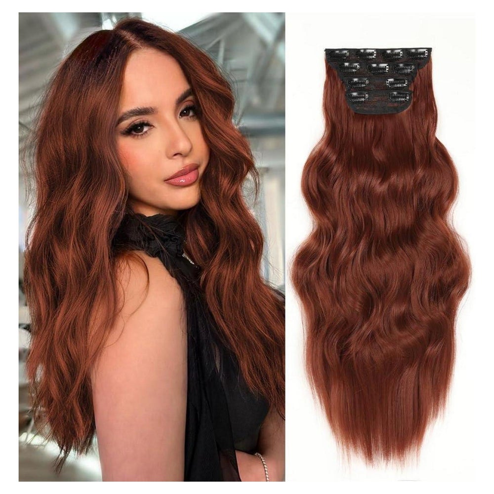 Haarverlängerung Clip in wellig synthetisch Frauen 20 Inch 3 1 St