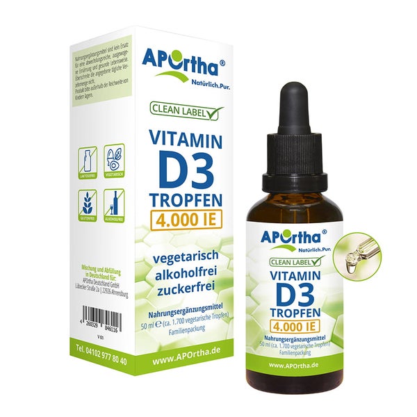 Vitamin D3 4.000 IE - vegetarische Tropfen 50 ml