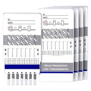 One+Step Drogentest für 7 Drogenarten - (COC/THC/OPI/AMP/MTD/BZO/MET) - Schnelltest-Testkassette 10 St