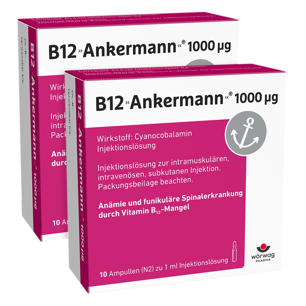 B12 Ankermann Injekt 1000µg - Doppelpack 2X10X1 ml