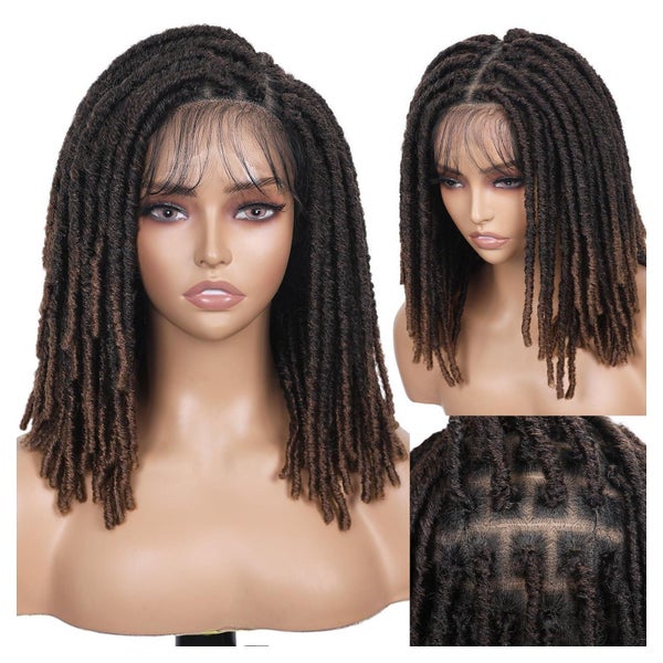 Perücke Dreadlocks Full Lace Faux Locs 35 cm Damen Ombre Bro 1 St