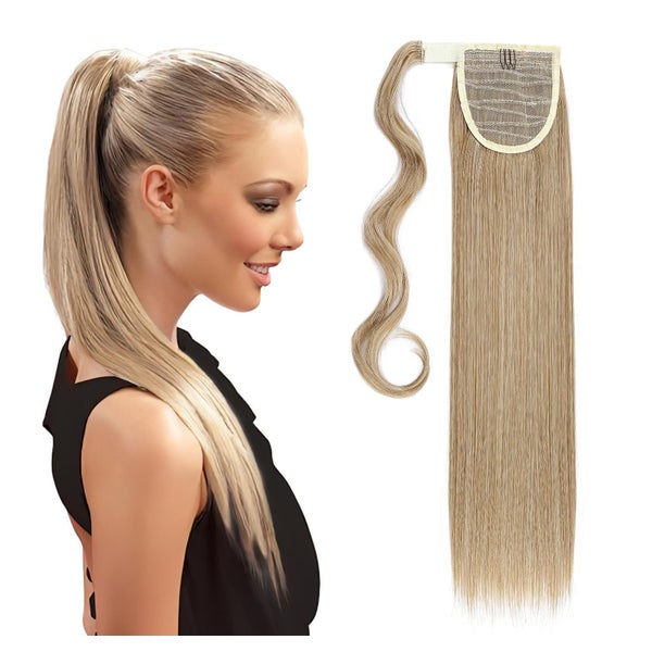 Pferdeschwanz Extensions 58 cm Hell aschbraune mix Bleach Bl 1 St