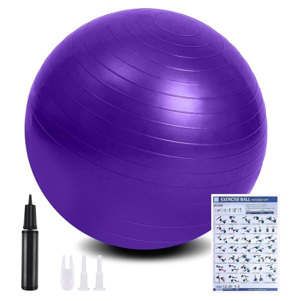 Gymnastikball 65cm Fußpumpe Antiburst Pilates Yoga Core 65cm 1 St