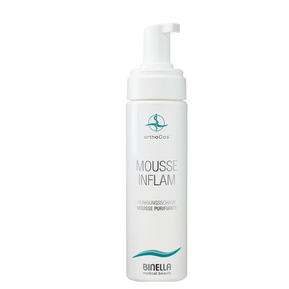 Binella Mousse Inflam - antibakterieller, rückfettender Reinigungsschaum für entzündliche Haut 200 ml