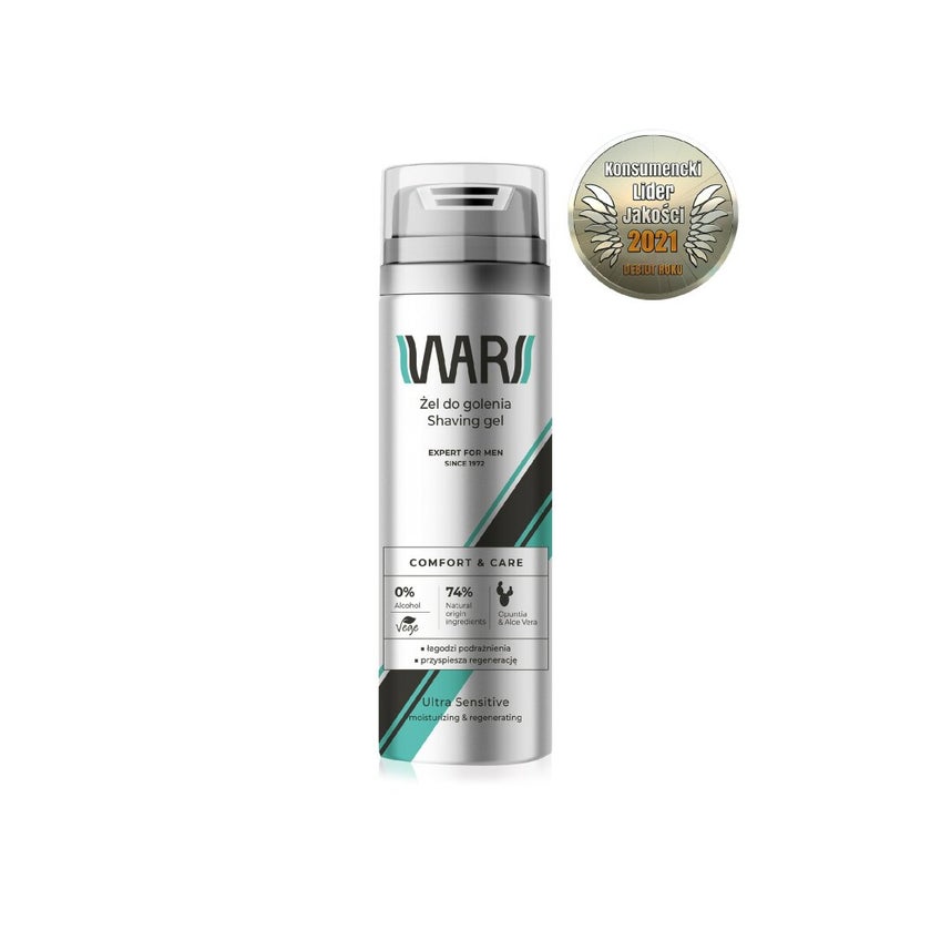 Wars Expert for Men Rasiergel Komfort & Pflege - Aloe Vera & Opuntia 200ml  0,2 l online kaufen | DocMorris
