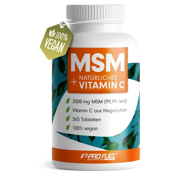 ProFuel - MSM 2000mg + natürliches Vitamin C 365 Tabletten 365 St