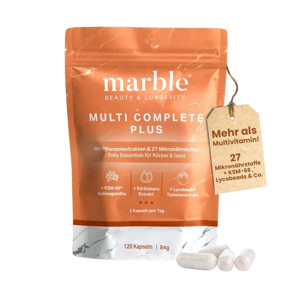 marble Multi Complete Plus mit 27 Mikronährstoffen & Pflanzenextrakten. 120 St