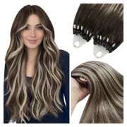 Extensions Echthaar Microring 40 cm-Micro 3-Micro-1-#Braun O 1 St