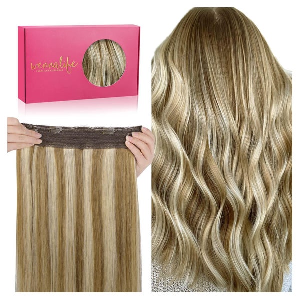 Haarverlängerung 50cm-110g #8A 22 Ash Braun Highlights Goldb 1 St