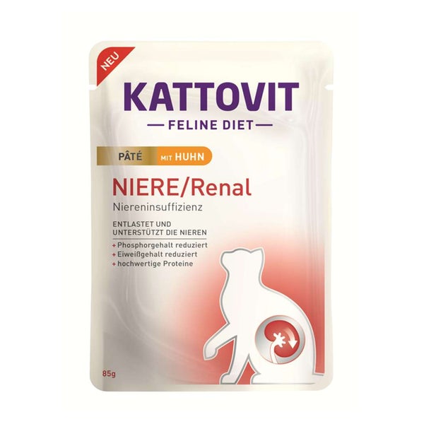 Kattovit - Feline Diet Pouch Niere/Renal Paté 0,9 kg