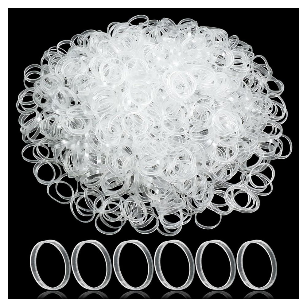 Transparente Haargummis Mädchen 1000 Stück Elastisch Mini Zö 1 St