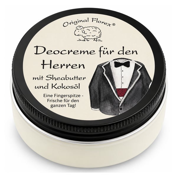 Florex Deocreme für den Herren  Aluminiumfrei mit Sheabutter, Kokosöl & Zink | Vegan 40 ml