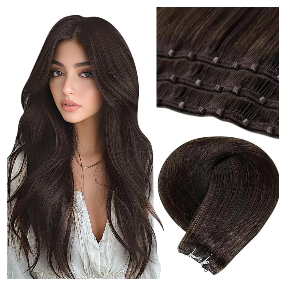 Haarverlängerung Echthaar Tressen MicroRings Microweft 45cm- 1 St