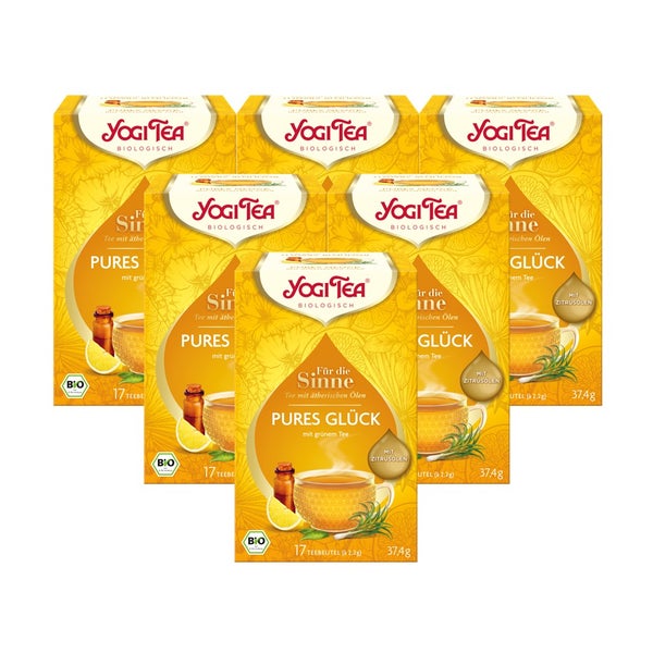 Yogi Tea - Pures Glück Für die Sinne Bio Kräutertee | 6x37,4g 6x17 St