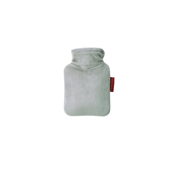 Mini-Wärmflasche 0,2 l mit Veloursbezug grau 1 St