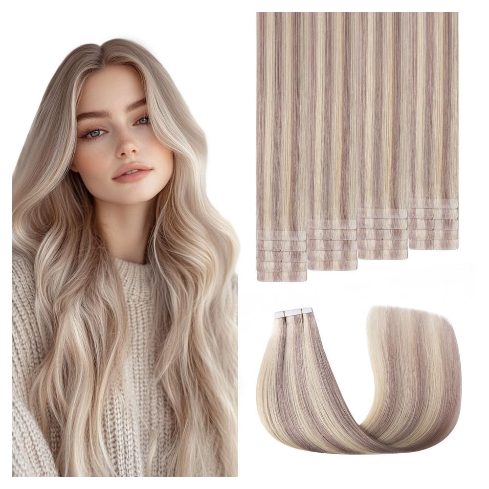 Tape Extensions 45cm #18p613 Aschblond Highlight Gebleichtes 1 St