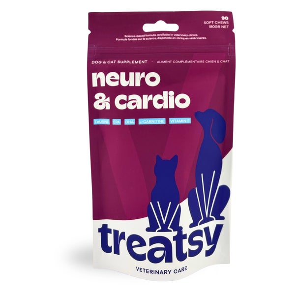 Treatsy Neuro & Cardio für Hunde & Katzen – mit Taurin, L-Carnitin und Omega-3 für Herz & Gehirn 180 g