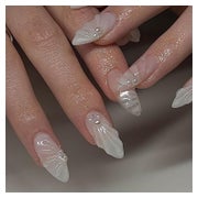 24 Stück Press on Nägel Mandel Glanz Abdeckung Acrylnägel Fr 1 St