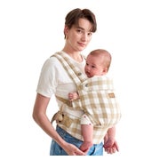 Momcozy Baby Trage - Leichte & Atmungsaktive Schiefer-Karo 1 St